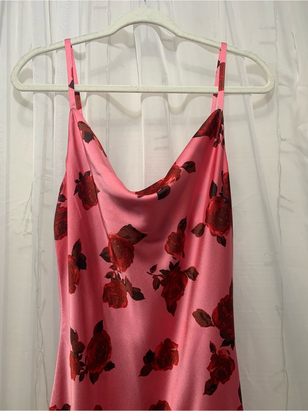 Arden B Rose Satin Slip Dress - Picture 2 of 8